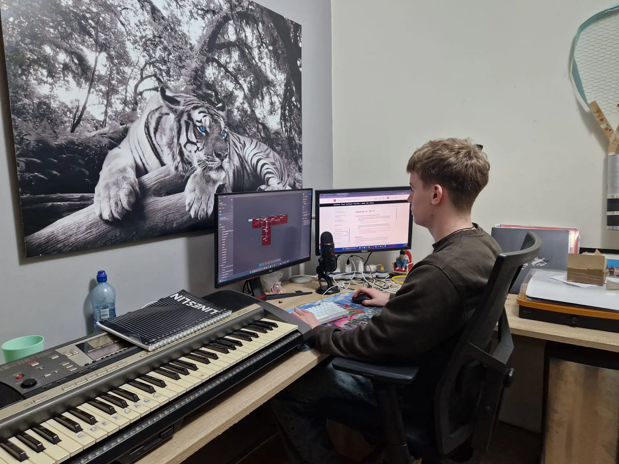 Guus working in a studio
